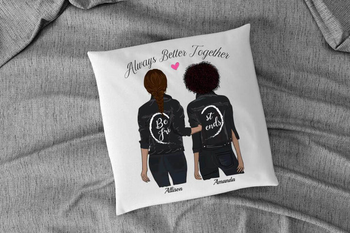 2 Best Friends Pillow Personalized, Personalized Throw Pillow, Personalized Pillow Cover, Birthday Gift For Best Friend, Pillow Gift For Sister SheCustomDesigns