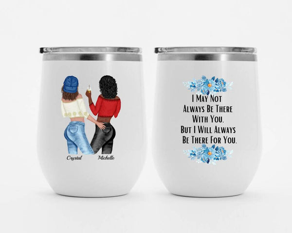 Birthday Gift For Sister, Best Friend Gift Personalized, Personalized Wine Tumbler Gift, 2 Besties Personalized Tumbler SheCustomDesigns