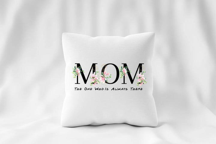 Personalized Throw Pillow For Mom, Christmas Gift For Mom From Daughter, Custom Monogram Pillow Personalized MOM Floral Initials SheCustomDesigns