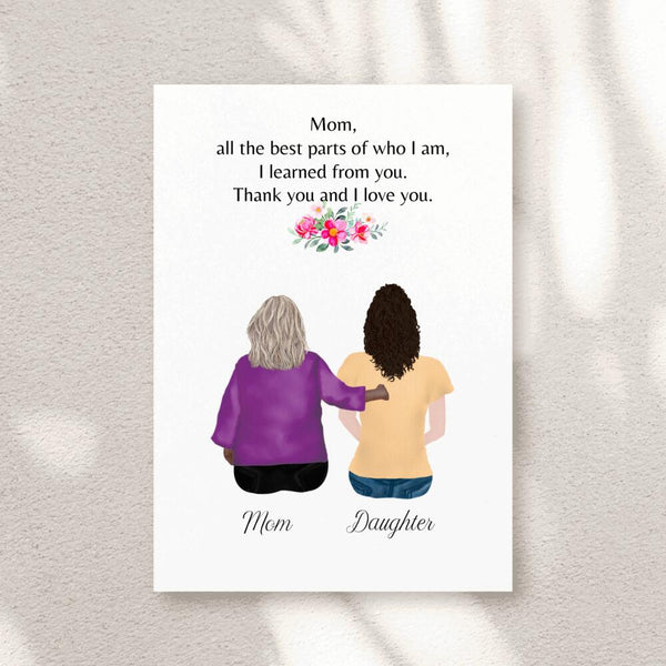 Christmas Gift To Grandma, Grandma Gift Mothers Day, Personalized Family Canvas For Mom Or Grandma SheCustomDesigns