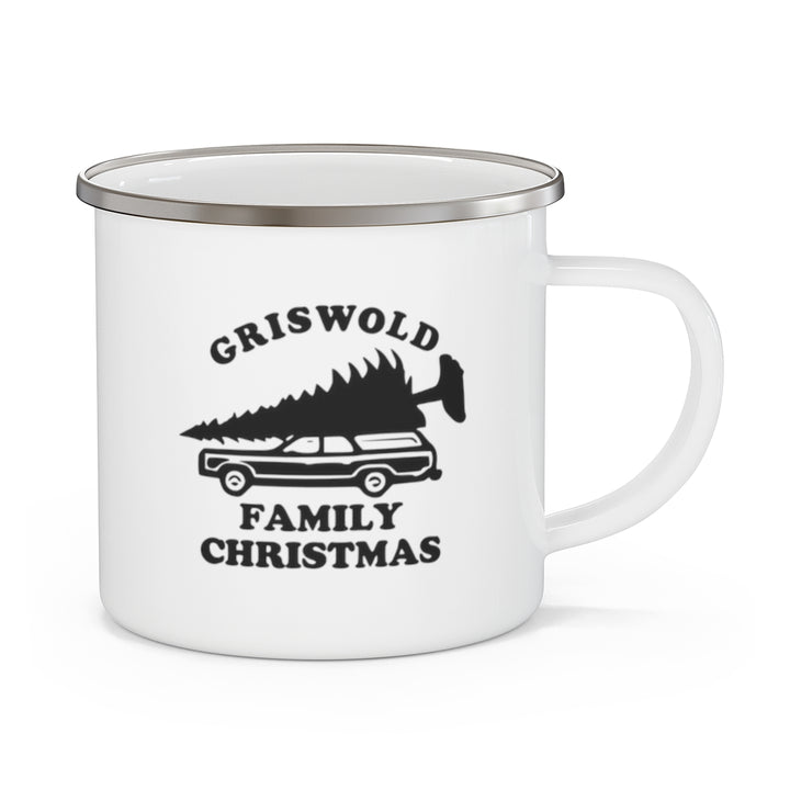 Griswold Family Christmas Enamel Mug, Christmas Camp Mug, Enamel Camping Mug SheCustomDesigns