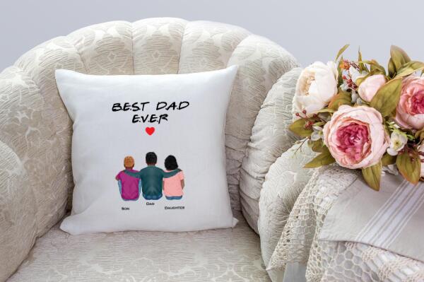 Personalized Throw Pillow, Personalized Pillow Cover, Fathers Day Gift For Dad, Fathers Day Gift For Granddad SheCustomDesigns
