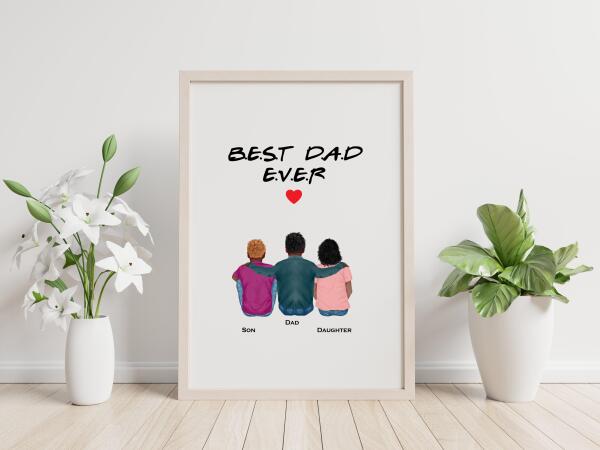 Dad Gift Ideas For Birthday, Dad Gifts From Daughter, Daughter To Dad Gift, Best Dad Ever Custom Wall Art Digital Download SheCustomDesigns