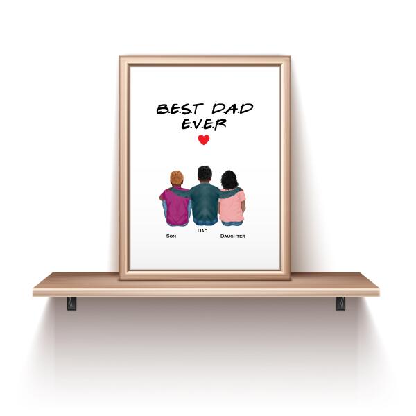 Dad Gift Ideas For Birthday, Dad Gifts From Daughter, Daughter To Dad Gift, Best Dad Ever Custom Wall Art Digital Download SheCustomDesigns