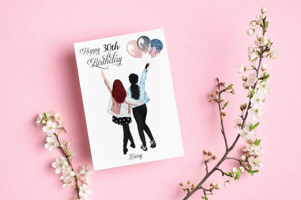 Birthday Card For A Friend, 30th Birthday Card, Best Friend Birthday Card Personalized SheCustomDesigns