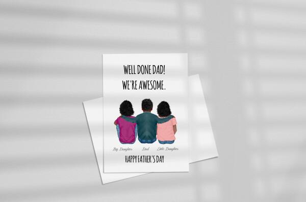 Funny Fathers Day Card From Daughters, Personalized Fathers Day Card, Sarcastic Fathers Day Card SheCustomDesigns