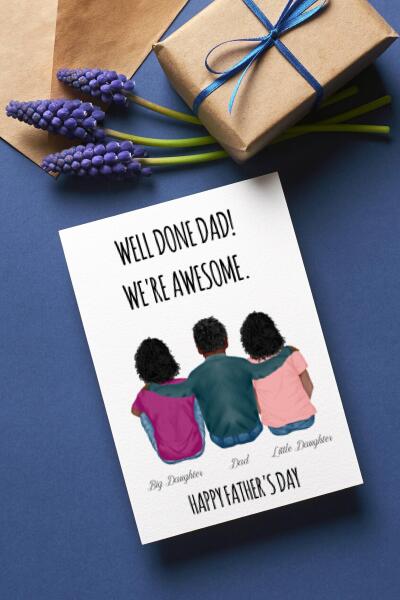Funny Fathers Day Card From Daughters, Personalized Fathers Day Card, Sarcastic Fathers Day Card SheCustomDesigns