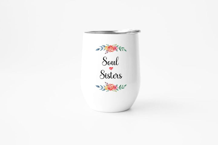 Personalized Bestie Gift, Birthday Gift For Soul Sisters, Personalized Wine Tumbler SheCustomDesigns