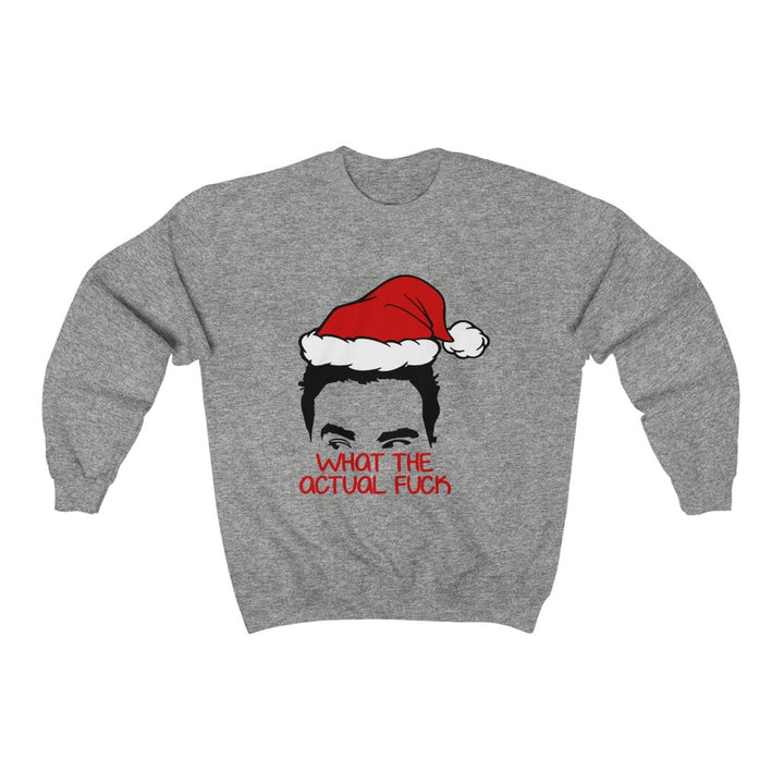 David Rose What The Actual Fuck Sweatshirt, Creek Christmas Sweater, Ew David Christmas Sweatshirt SheCustomDesigns