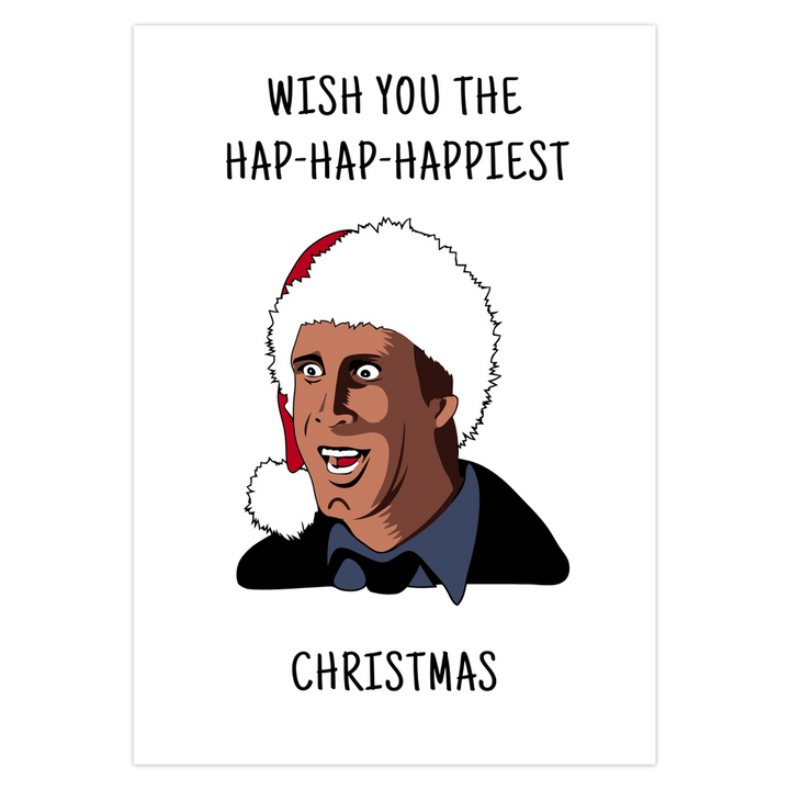 Griswold Christmas Card, Funny Christmas Vacation Greeting Card, Hap Hap Happiest Christmas Clark Griswold Card SheCustomDesigns
