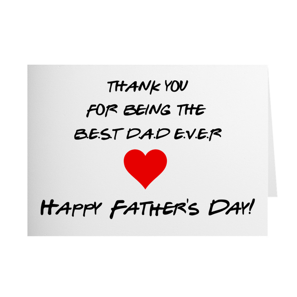 Best Dad Ever Father's Day Card, Happy Fathers Day Card From Daughter SheCustomDesigns