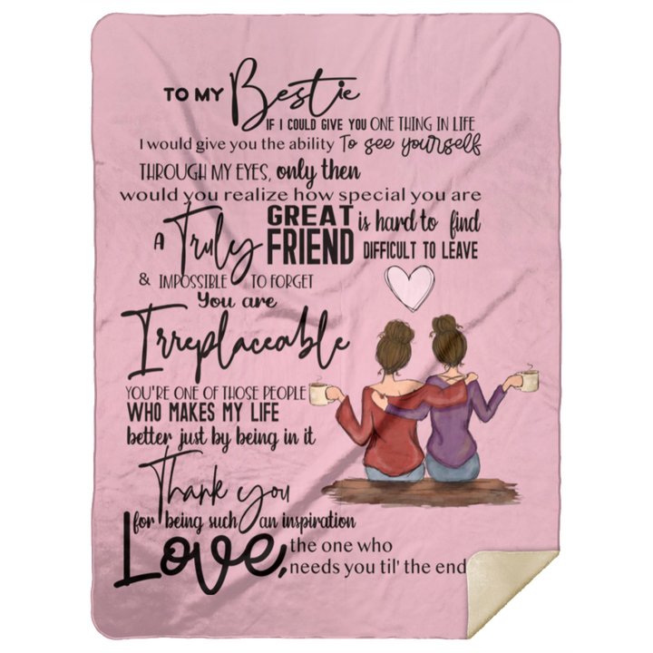 To My Bestie Blanket, Blanket Gift For Best Friend, Birthday Gift For Friend SheCustomDesigns