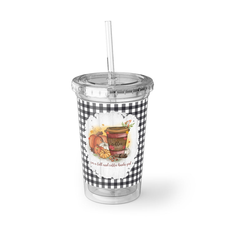 Fall Coffee Cup, 16oz Plastic Cup With Lid, Reusable Tumblers, Plastic Cup Reusable, Plastic Cups With Lids Clear SheCustomDesigns