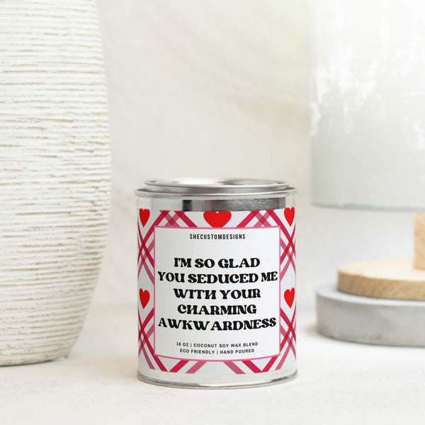 Candle For Valentine's Day, Anniversary Candle In Tin, Funny Candles SheCustomDesigns