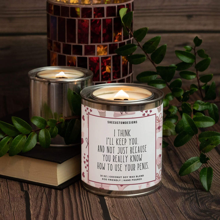 Candle For Man, Candle For Valentine's Day, Candle For Anniversary, Vulgar Candle In Tin SheCustomDesigns