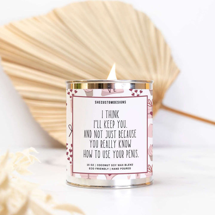 Candle For Man, Candle For Valentine's Day, Candle For Anniversary, Vulgar Candle In Tin SheCustomDesigns