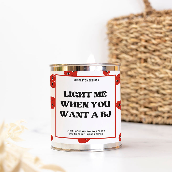 Light Me When You Want A BJ Candle In Tin, Boyfriend Candle For Valentine's Day SheCustomDesigns