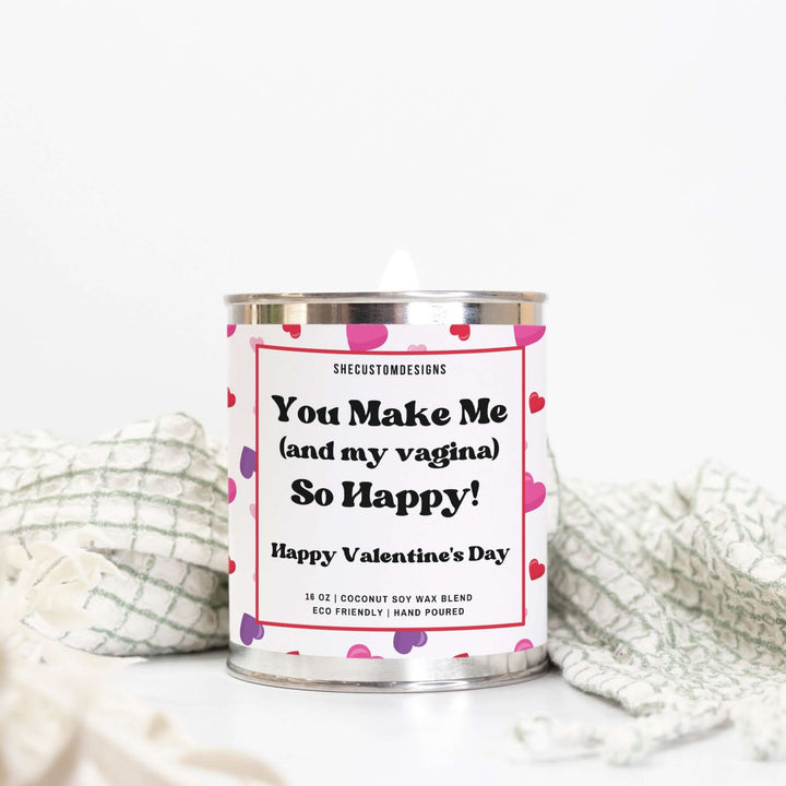 Candle For Valentine's Day, Valentine's Day Gift To Husband, Candle In Tin SheCustomDesigns