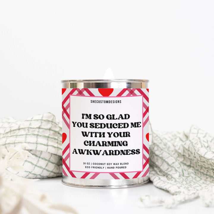 Candle For Valentine's Day, Anniversary Candle In Tin, Funny Candles SheCustomDesigns