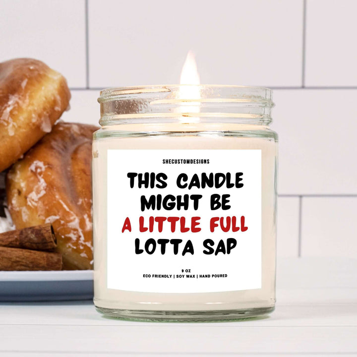 A Little Full Lotta Sap Candle, Clark Griswold Funny Christmas Candles SheCustomDesigns