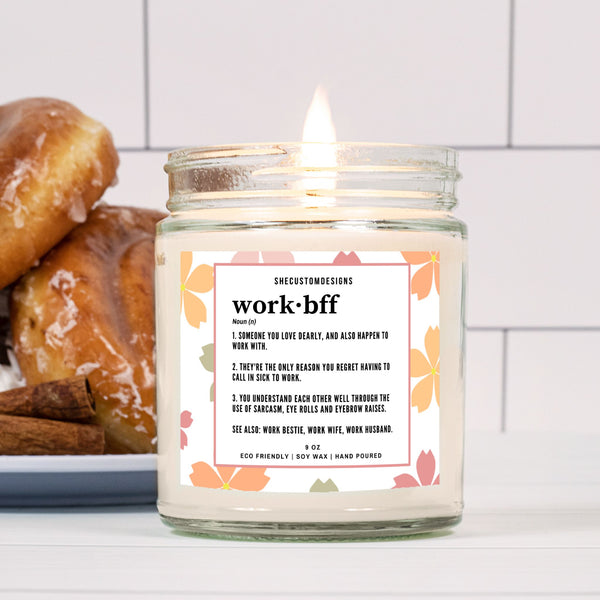 Work BFF Candle, Coworker Candles, Work Bestie Candle SheCustomDesigns