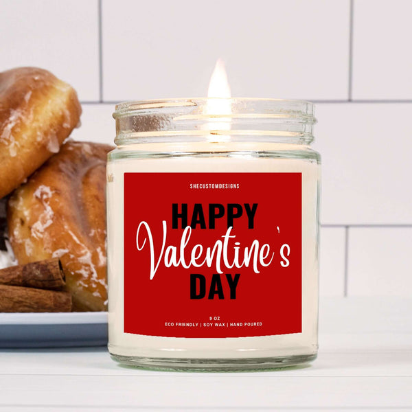 Candle For Valentine's Day, Valentine's Day Gifts For Friend SheCustomDesigns
