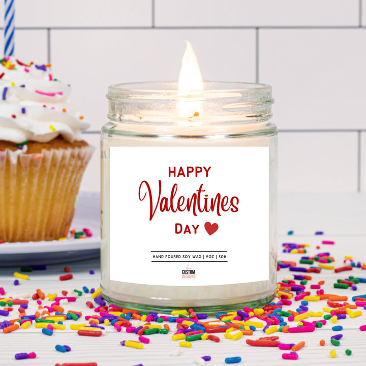 Happy Valentines Day Candle, Candle For Husband, Candle For Boyfriend, Best Friend Candle Gift, Candle For Girlfriend, Happy VDay SheCustomDesigns