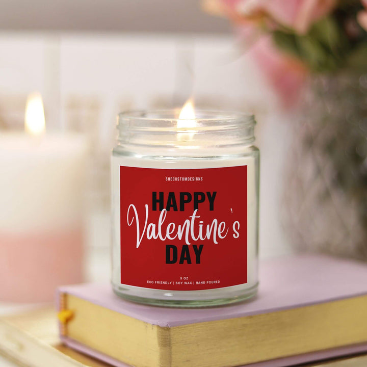 Candle For Valentine's Day, Valentine's Day Gifts For Friend SheCustomDesigns
