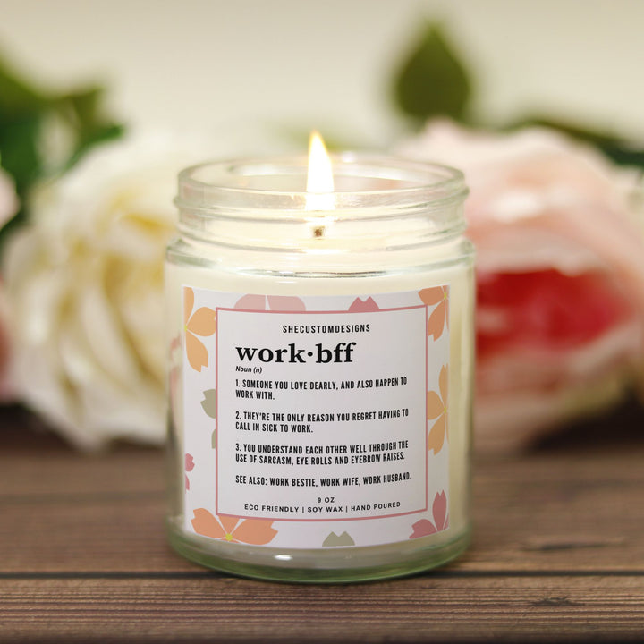 Work BFF Candle, Coworker Candles, Work Bestie Candle SheCustomDesigns
