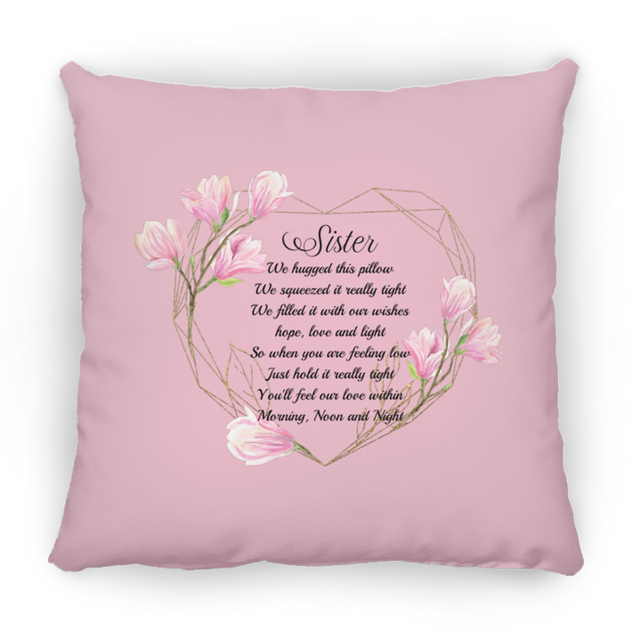 Sister Gift For Birthday, Personalized Gift For Sister, Sister We Hugged This Pillow Long Distance Gift SheCustomDesigns