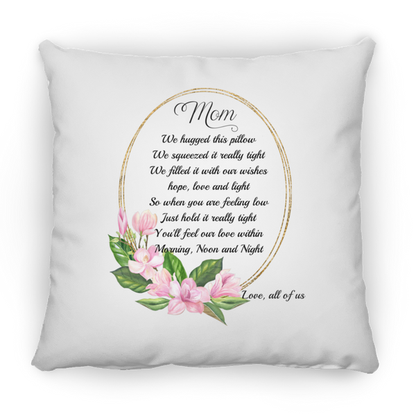 Personalized Throw Pillow For Mom, Christmas Gift For Mom From Children, Long Distance Gift To Mom, We Hugged This Pillow SheCustomDesigns