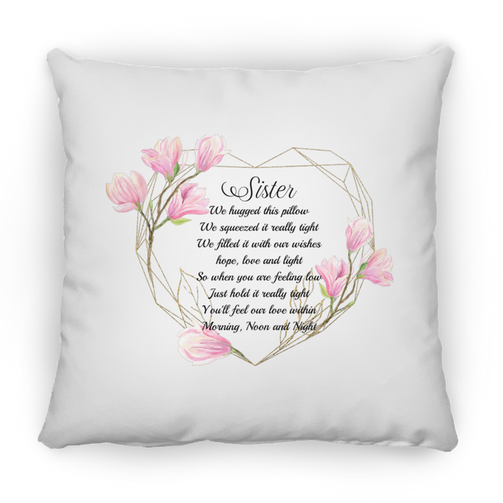 Sister Gift For Birthday, Personalized Gift For Sister, Sister We Hugged This Pillow Long Distance Gift SheCustomDesigns