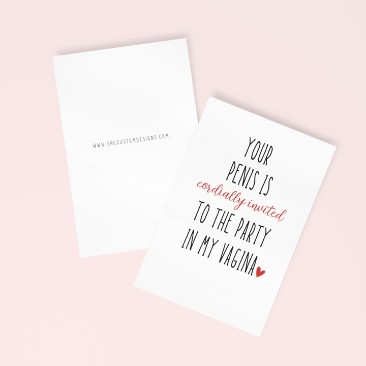 Naughty Valentines Day Card, Valentine's Day Funny Cards, Anniversary Funny Cards Birthday SheCustomDesigns