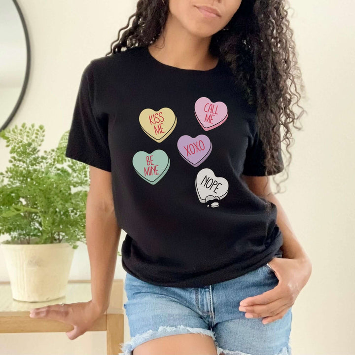 Candy Hearts Shirt, Valentine's Day Shirt, Valentine Shirt, Valentine Woman Shirt SheCustomDesigns