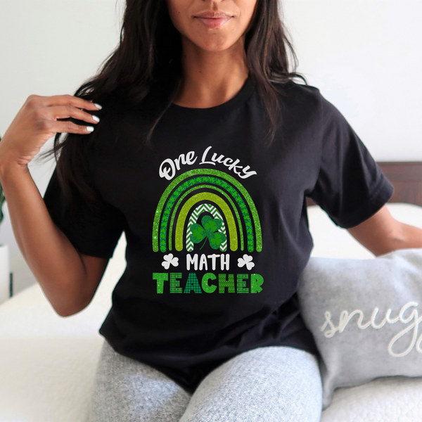 One Lucky Teacher Math Shirts, Teacher St Patricks Day Shirt, St Patricks Day Shirts For Teachers SheCustomDesigns