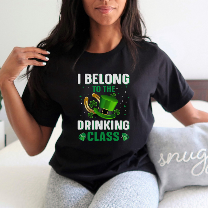 I Belong To The Drinking Class St Patrick's Day Funny Shirts, St Patricks Day Shirt Men SheCustomDesigns