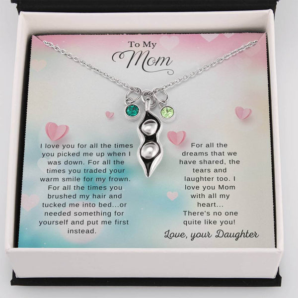 Birthday Gift For Mom From Daughter, Mothers Day Gift, Christmas Gift For Mom, Peas In A Pod Necklace For Mom From Daughter SheCustomDesigns