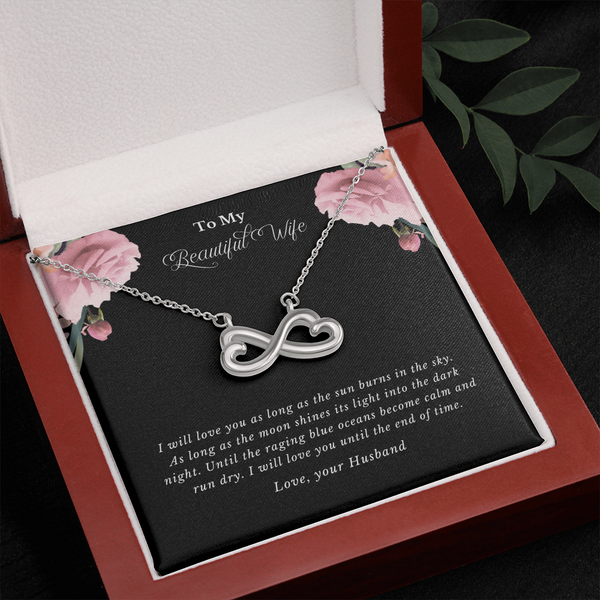 Gift For Wife Birthday, Gift For Wife Christmas, Birthday Gift To Wife - Infinity Necklace SheCustomDesigns