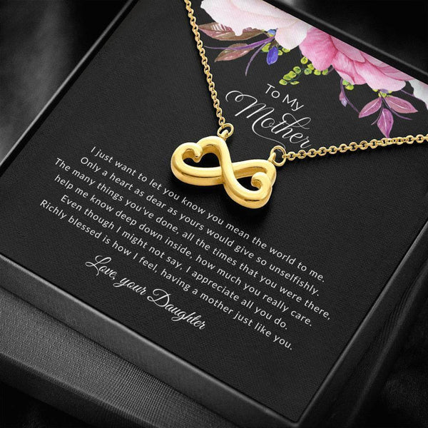 Birthday Gift For Mom, Gift To Mom From Daughter, Infinity Necklace For Mom From Daughter SheCustomDesigns