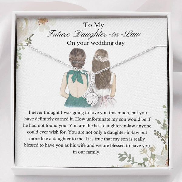 Daughter In Law Gifts From Mother In Law Ribbon Necklace SheCustomDesigns
