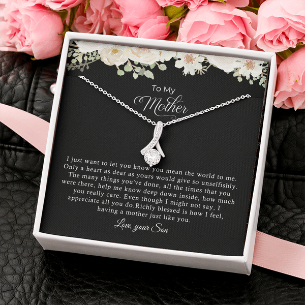 Necklace For Mom From Son, Mothers Day Gift, Birthday Gift For Mom, Mom 50th Birthday Gift SheCustomDesigns