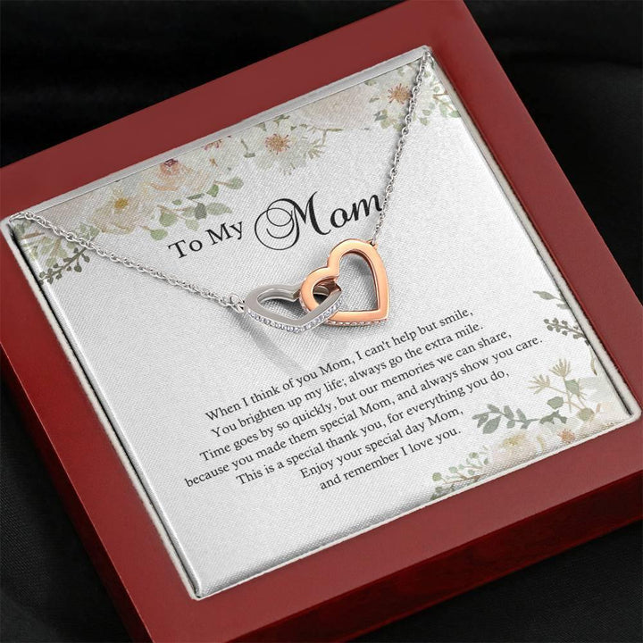 Mothers Day Gift, Gift For Mom From Daughter, Birthday Gift For Mom, Interlocked Heart Necklace Gift SheCustomDesigns