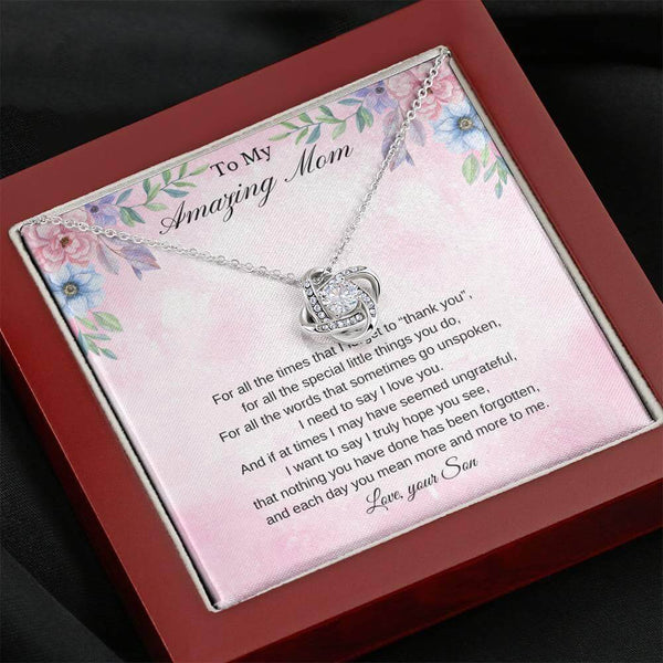Birthday Gift For Mom, Mothers Day Gift To Mom From Son, Personalized Mother's Day Jewelry Necklace From Son SheCustomDesigns