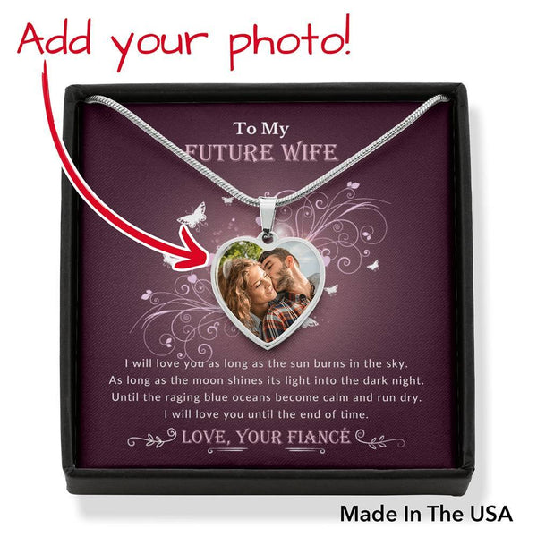 To My Future Wife Photo Pendant Necklace SheCustomDesigns