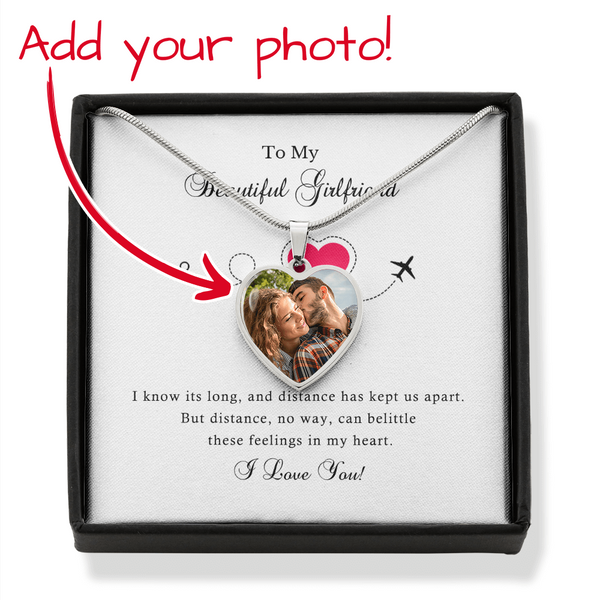 Personalized Photo Pendant Necklace, Long Distance Gifts For Girlfriend SheCustomDesigns