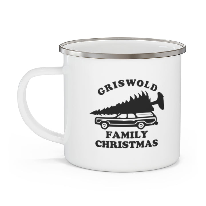 Griswold Family Christmas Enamel Mug, Christmas Camp Mug, Enamel Camping Mug SheCustomDesigns