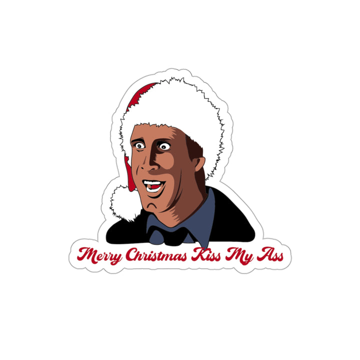 Clark Griswold Merry Christmas Kiss My Ass Sticker, Christmas Vacation Die-Cut Sticker Premium Matte SheCustomDesigns
