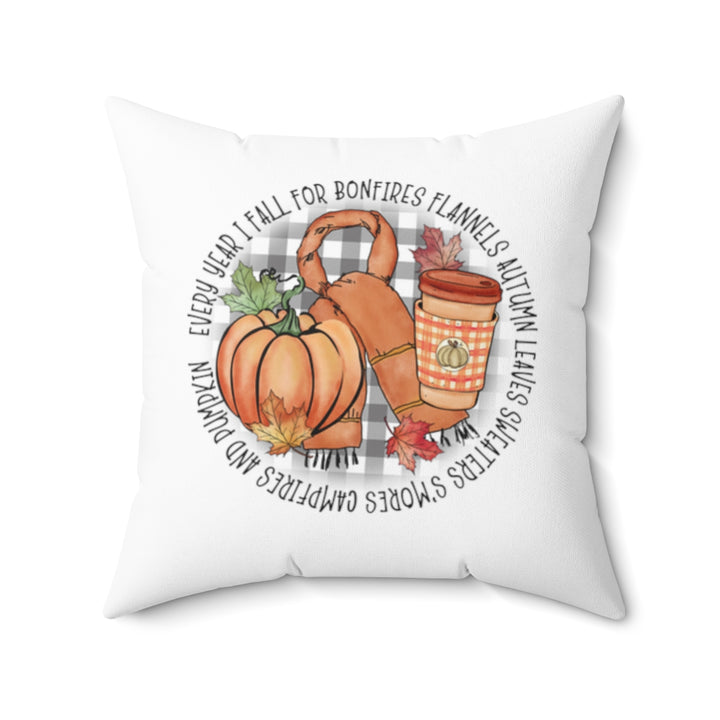 Flannels Autumn Leaves Fall Pillow Cover, Fall Throw Pillow Cover, Fall Pillow Case Cover SheCustomDesigns