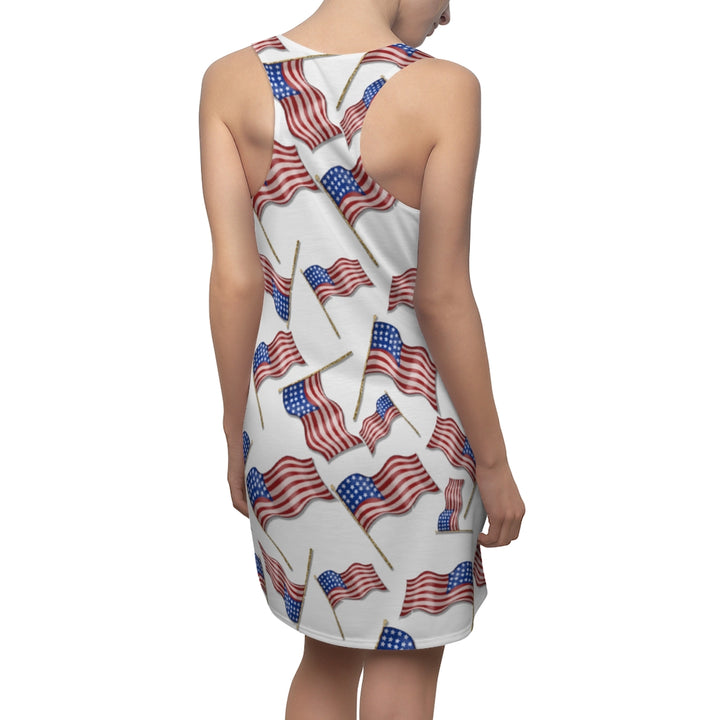 Dress For 4th Of July, 4th of July Outfits Womens, American Flag Print Dress, 4th Of July Dress, 4th Of July Fancy Dress, Racerback Dress SheCustomDesigns