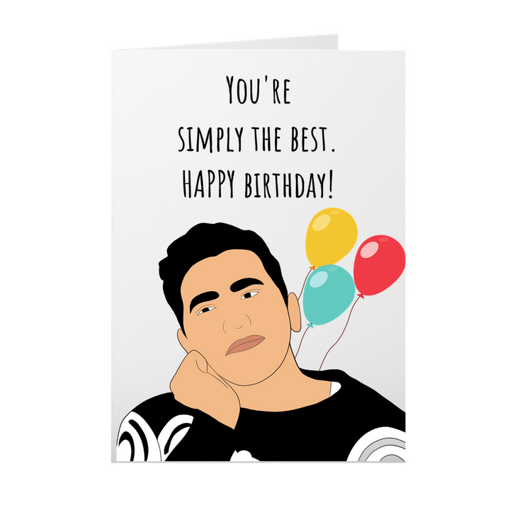 You're Simply The Best David Rose Birthday Card, Creek Gifts SheCustomDesigns